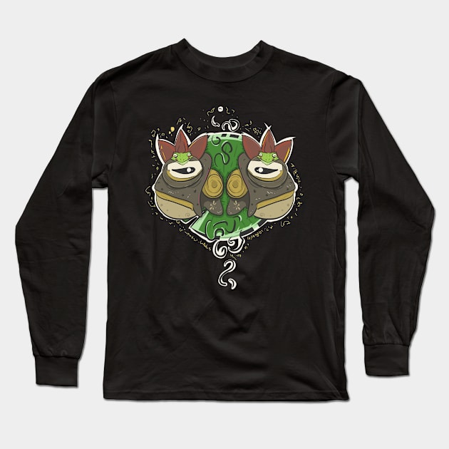 Frog and toad - Water lily Long Sleeve T-Shirt by Roningasadesign